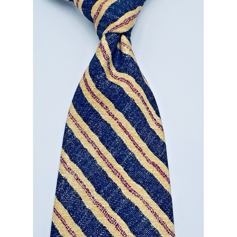 Carrot Gibbs Silk Tie Men 60x4 Yellow Red REPP USA Hand Made Boulder
